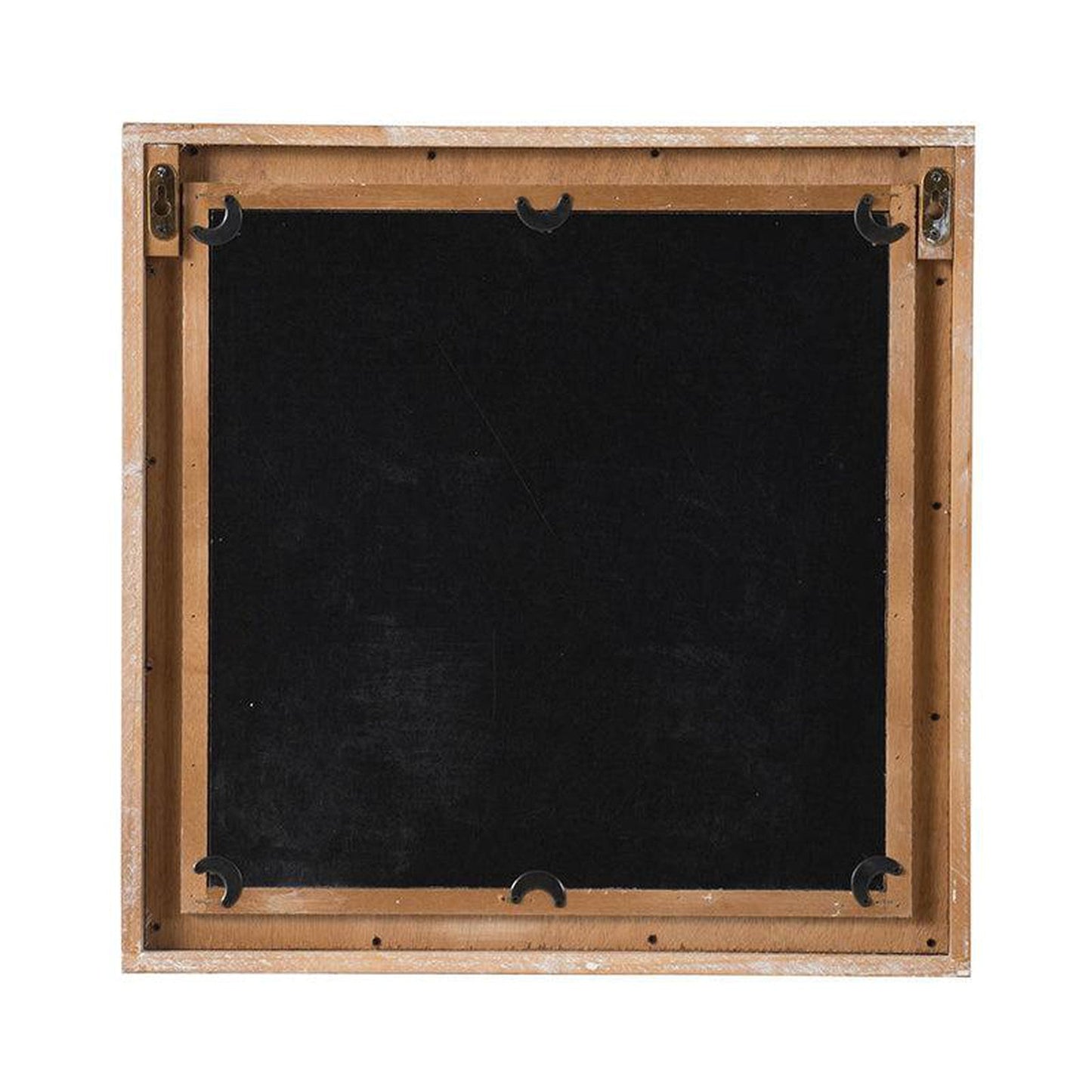 A&B Home 20" x 20" Bundle of 14 Square Natural & Tan Wood Frame Wall-Mounted Mirror