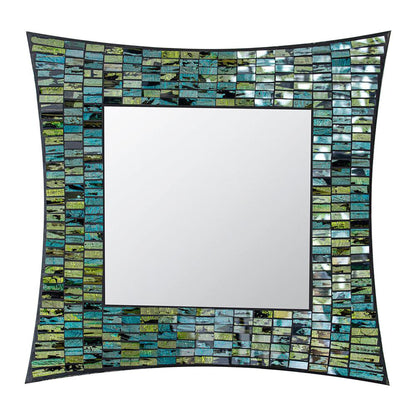 A&B Home 20" x 20" Bundle of 23 Curved Blue & Green Metal Frame Wall-Mounted Mirror