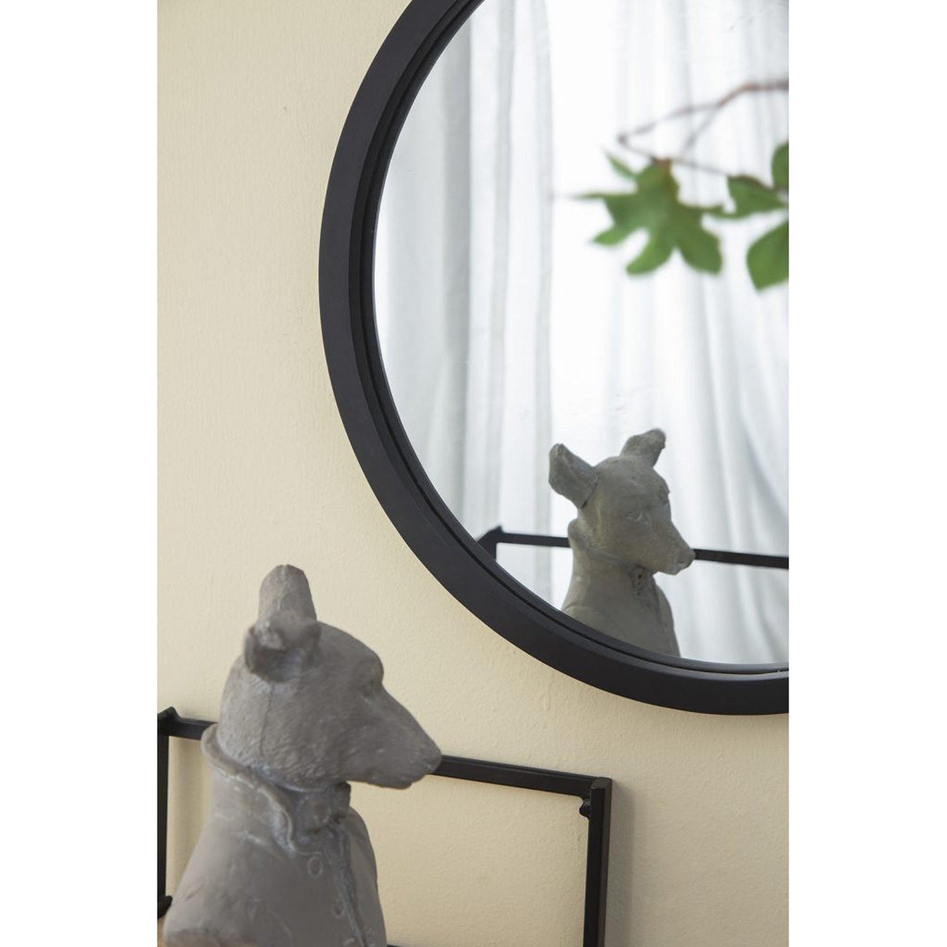 A&B Home 20" x 20" Bundle of 23 Round Black Frame Wall-Mounted Mirror