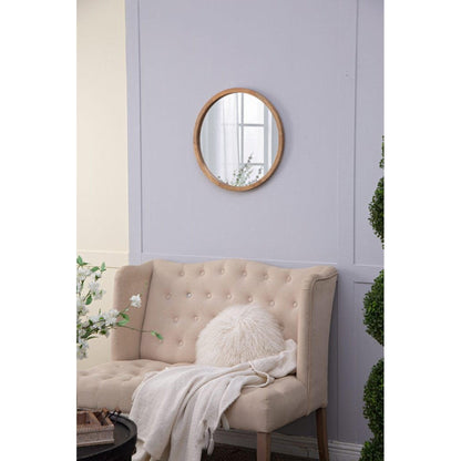 A&B Home 20" x 20" Bundle of 36 Round Natural Brown Frame Wall-Mounted Mirror