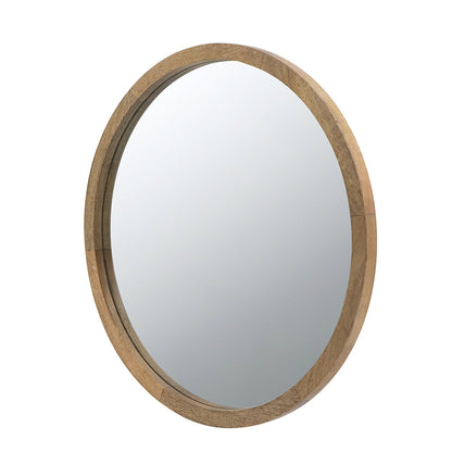 A&B Home 20" x 20" Bundle of 36 Round Natural Brown Frame Wall-Mounted Mirror