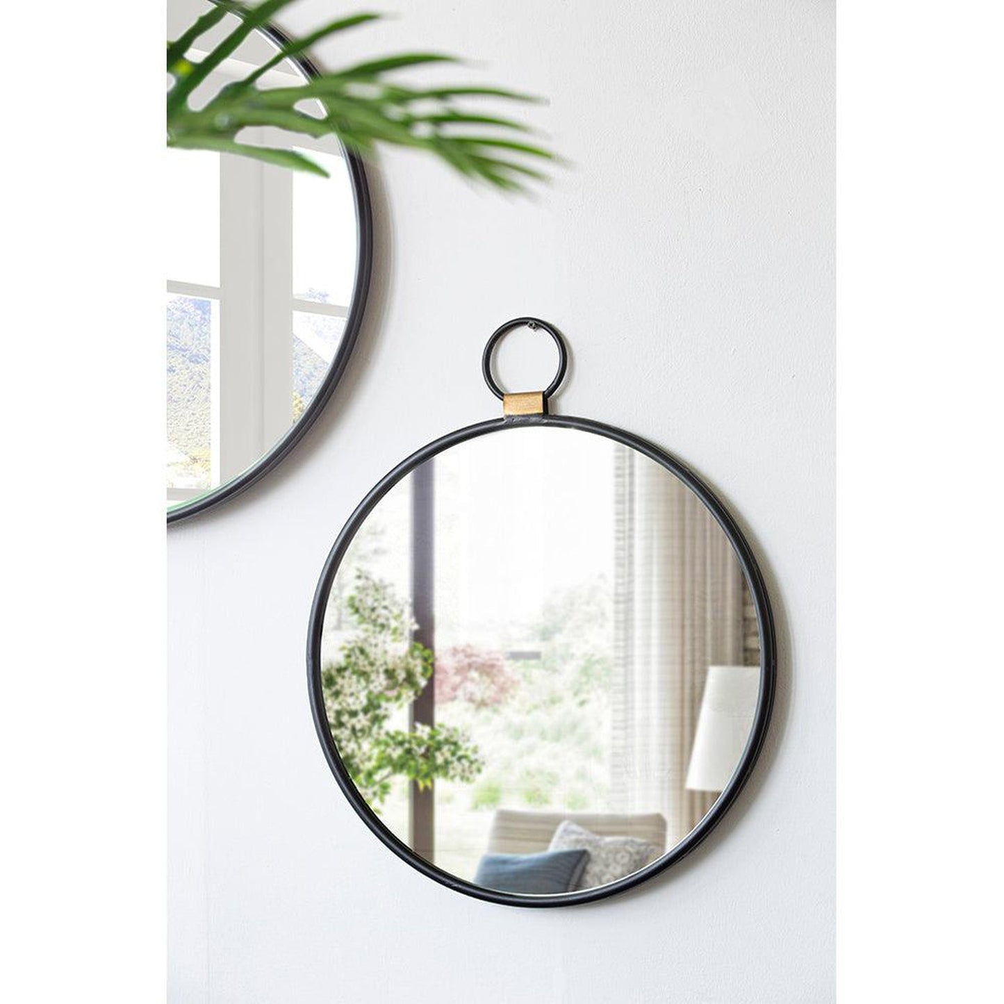 A&B Home 20" x 23" Bundle of 30 Oval Shaped Black Metal Frame Wall-Mounted Mirror