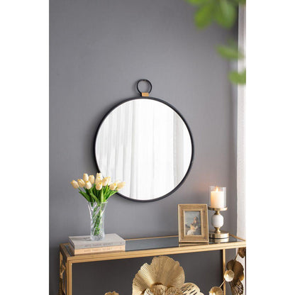 A&B Home 20" x 23" Bundle of 44 Oval Shaped Black Metal Frame Wall-Mounted Mirror