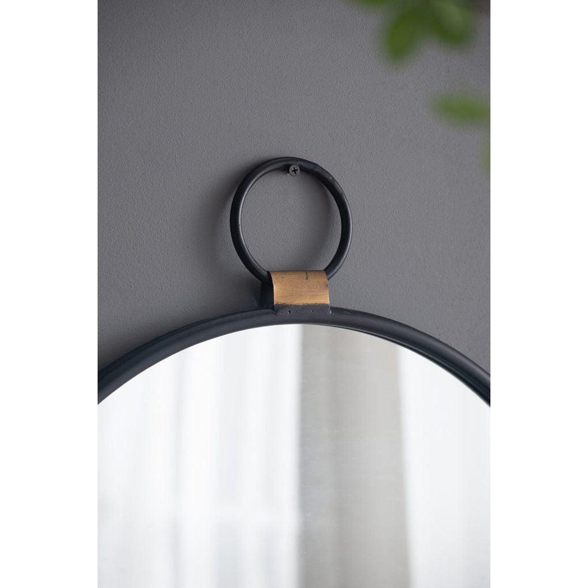 A&B Home 20" x 23" Bundle of 44 Oval Shaped Black Metal Frame Wall-Mounted Mirror