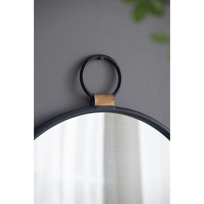 A&B Home 20" x 23" Bundle of 44 Oval Shaped Black Metal Frame Wall-Mounted Mirror
