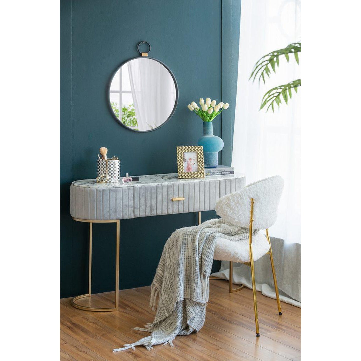 A&B Home 20" x 23" Bundle of 44 Oval Shaped Black Metal Frame Wall-Mounted Mirror