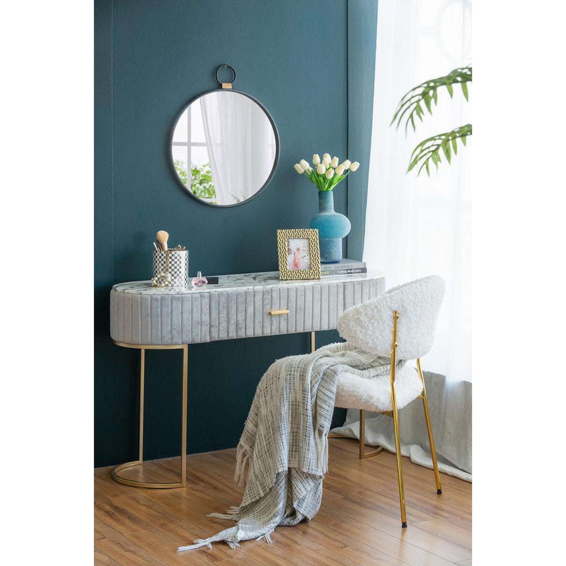 A&B Home 20" x 23" Bundle of 44 Oval Shaped Black Metal Frame Wall-Mounted Mirror