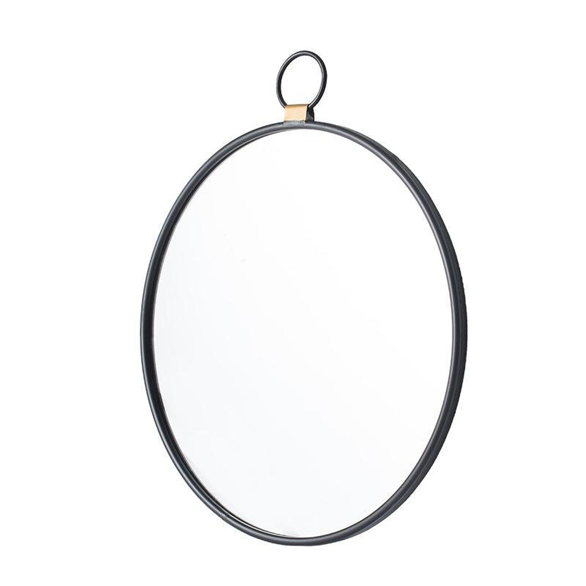 A&B Home 20" x 23" Bundle of 44 Oval Shaped Black Metal Frame Wall-Mounted Mirror