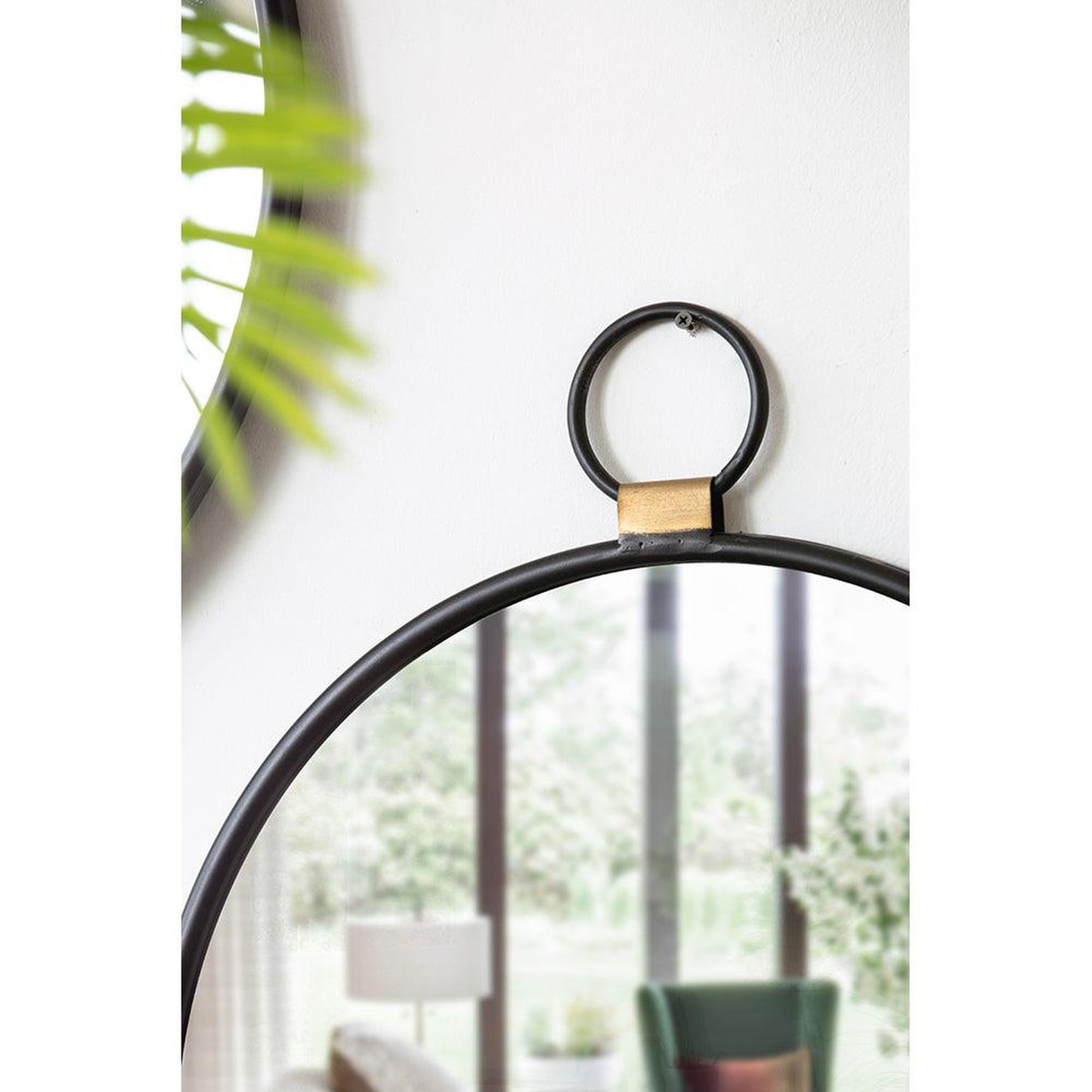 A&B Home 20" x 23" Bundle of 44 Oval Shaped Black Metal Frame Wall-Mounted Mirror