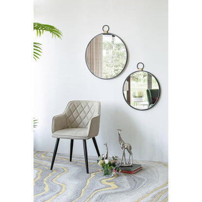 A&B Home 20" x 23" Bundle of 44 Oval Shaped Black Metal Frame Wall-Mounted Mirror