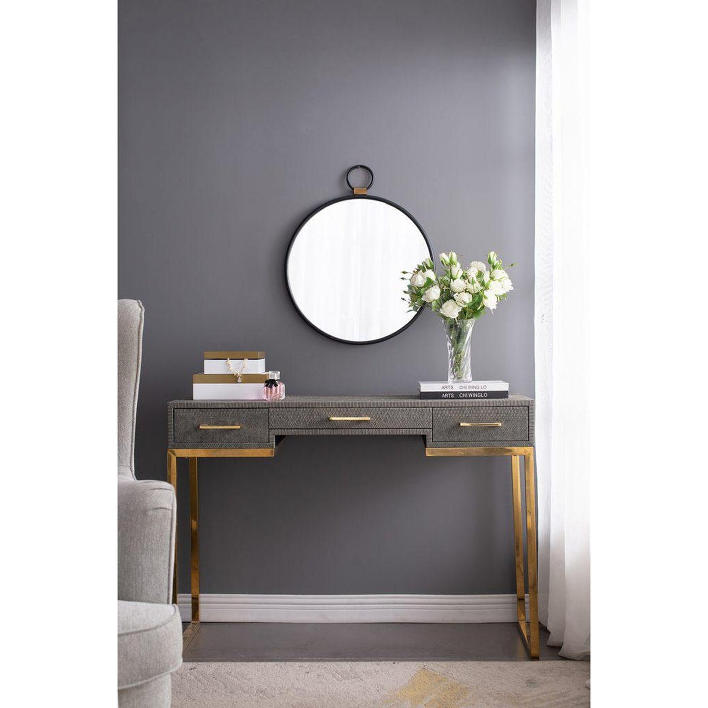 A&B Home 20" x 23" Bundle of 44 Oval Shaped Black Metal Frame Wall-Mounted Mirror