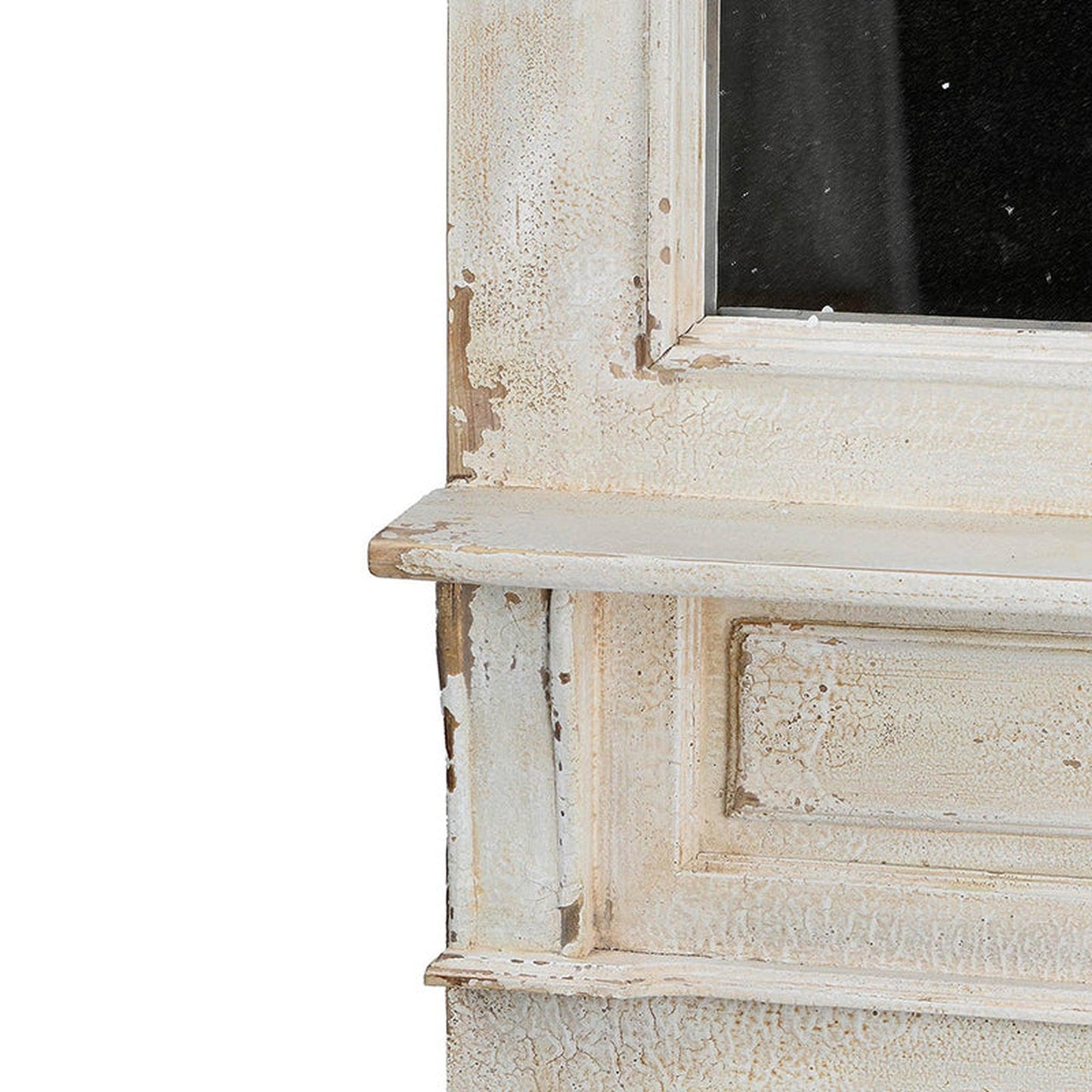 A&B Home 20" x 76" Bundle of 6 Rectangular Classic Vintage Distressed White Wooden Frame Wall-Mounted