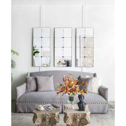 A&B Home 21" x 47" Bundle of 12 Rectangular Antique Glass Wall-Mounted Mirror