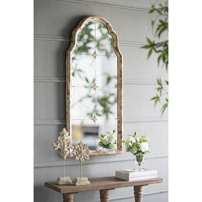 A&B Home 22" x 48" Bundle of 15 Cream & Gold Wood Frame Large Wall-Mounted Mirror