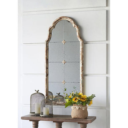 A&B Home 22" x 48" Bundle of 15 Cream & Gold Wood Frame Large Wall-Mounted Mirror