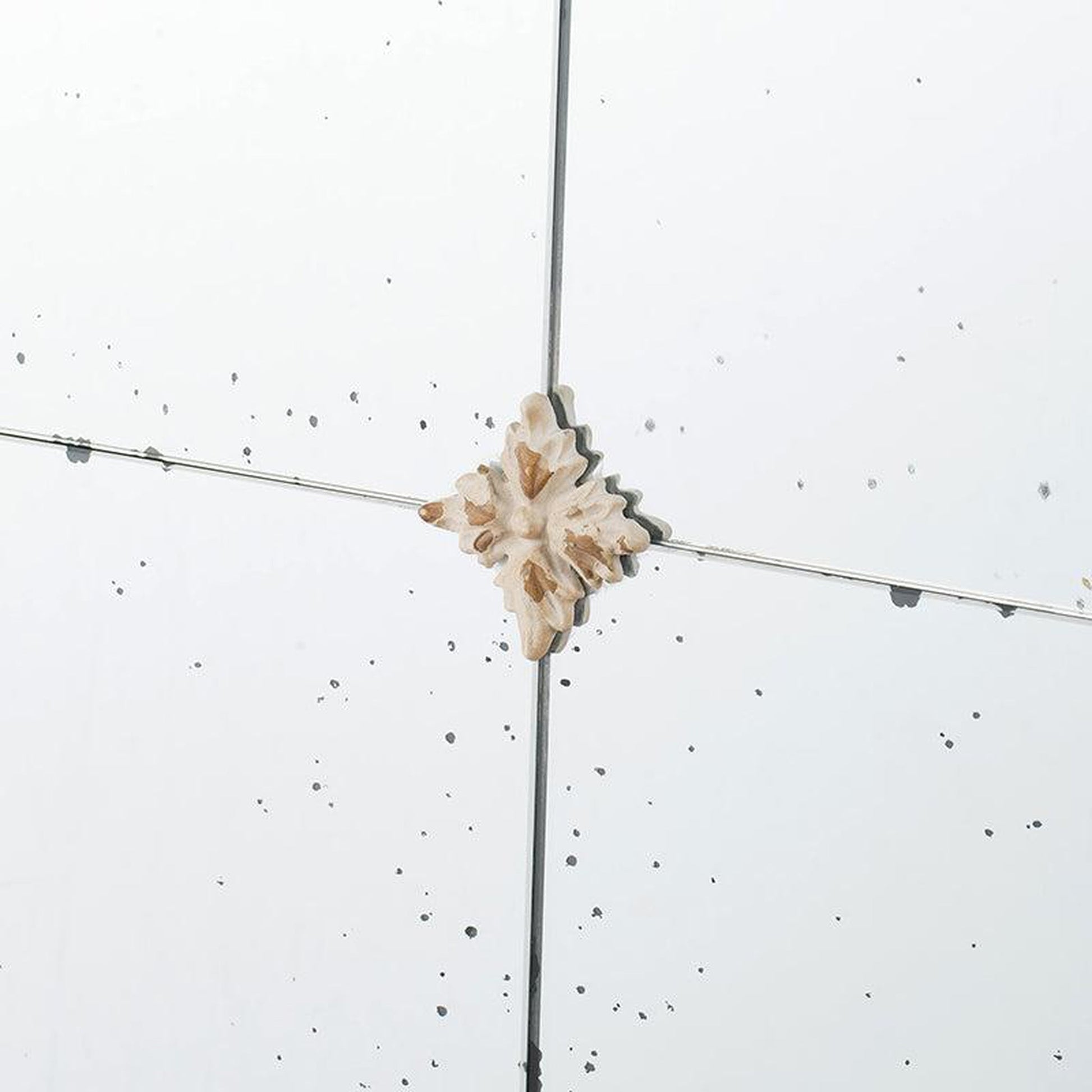 A&B Home 22" x 48" Bundle of 15 Cream & Gold Wood Frame Large Wall-Mounted Mirror