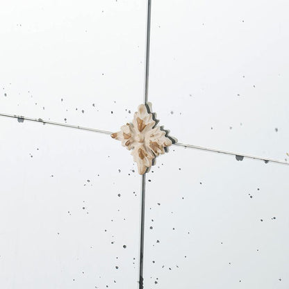 A&B Home 22" x 48" Bundle of 15 Cream & Gold Wood Frame Large Wall-Mounted Mirror