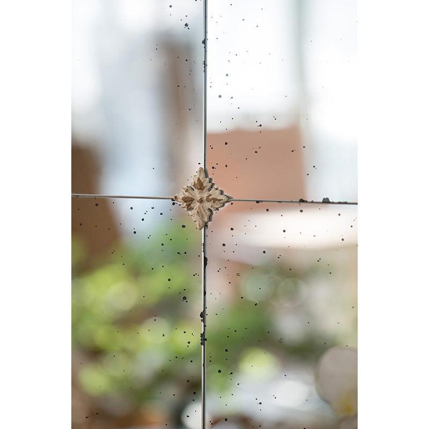 A&B Home 22" x 48" Bundle of 15 Cream & Gold Wood Frame Large Wall-Mounted Mirror