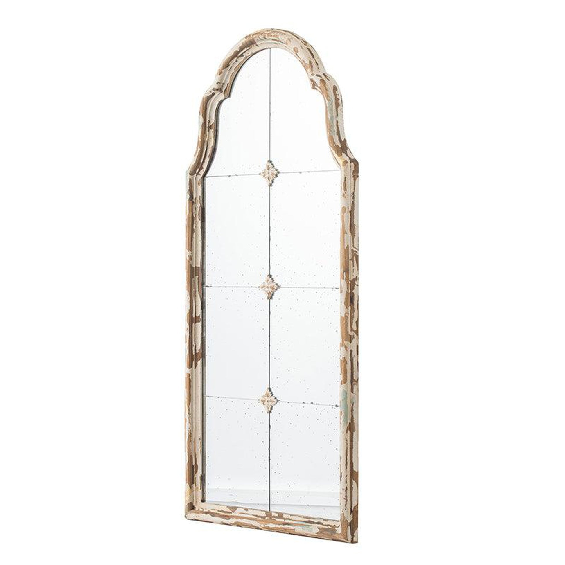 A&B Home 22" x 48" Bundle of 15 Cream & Gold Wood Frame Large Wall-Mounted Mirror