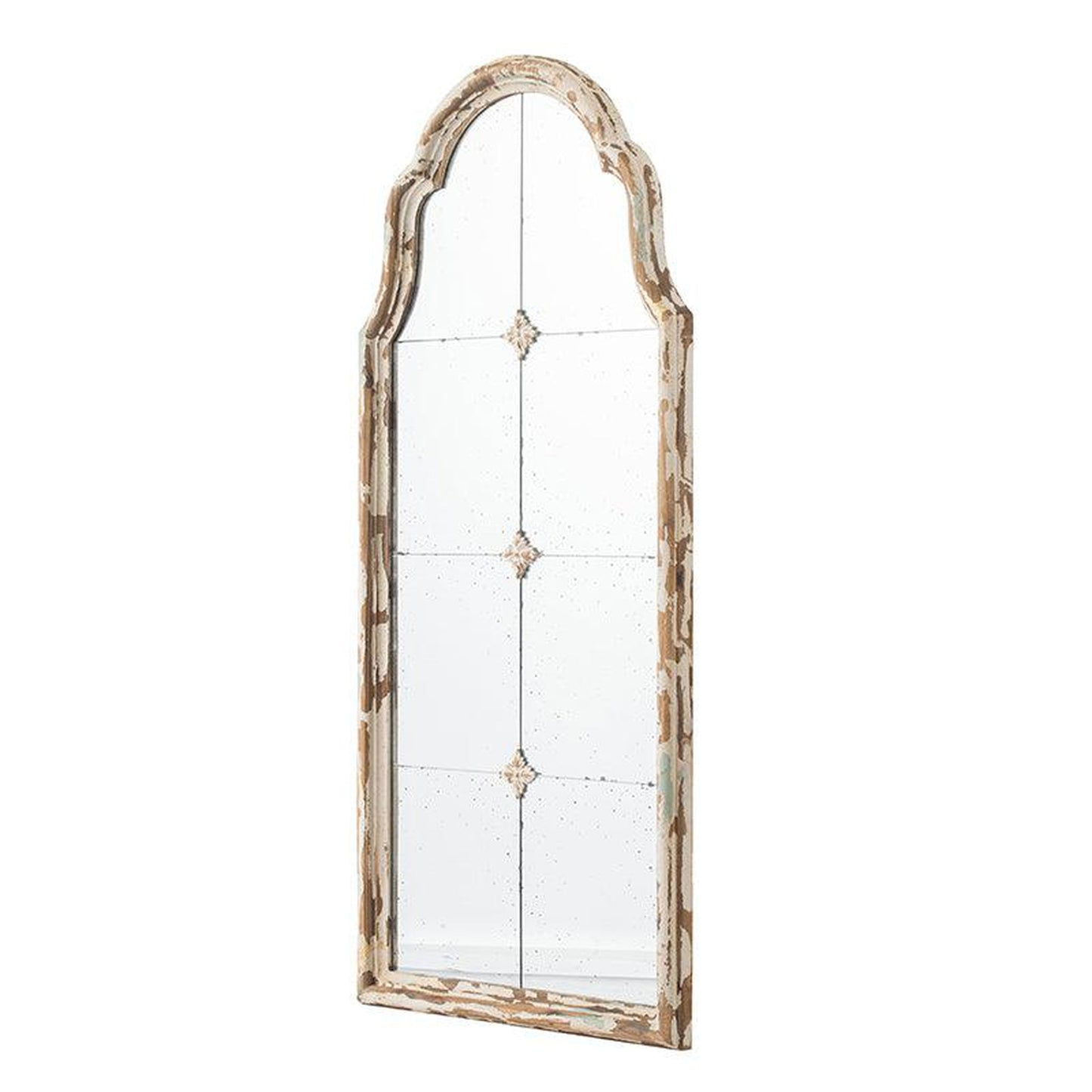 A&B Home 22" x 48" Bundle of 9 Cream & Gold Wood Frame Large Wall-Mounted Mirror