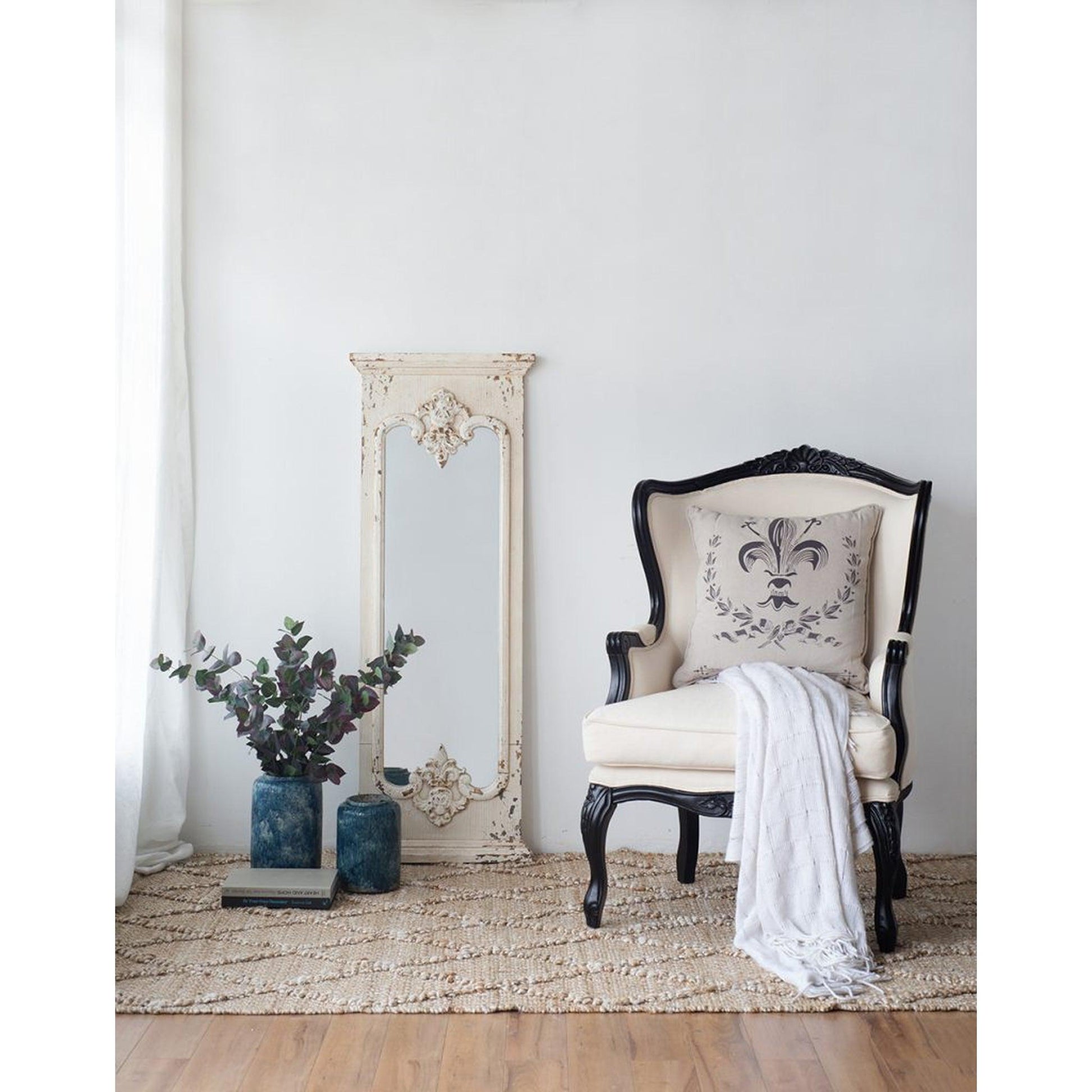 Wide Distressed White Tabletop Frame, Sold by at Home