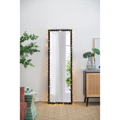 A&B Home 23" x 72" Bundle of 8 Rectangular Full-Length Black Beaded Metal Frame Wall-Mounted Mirror