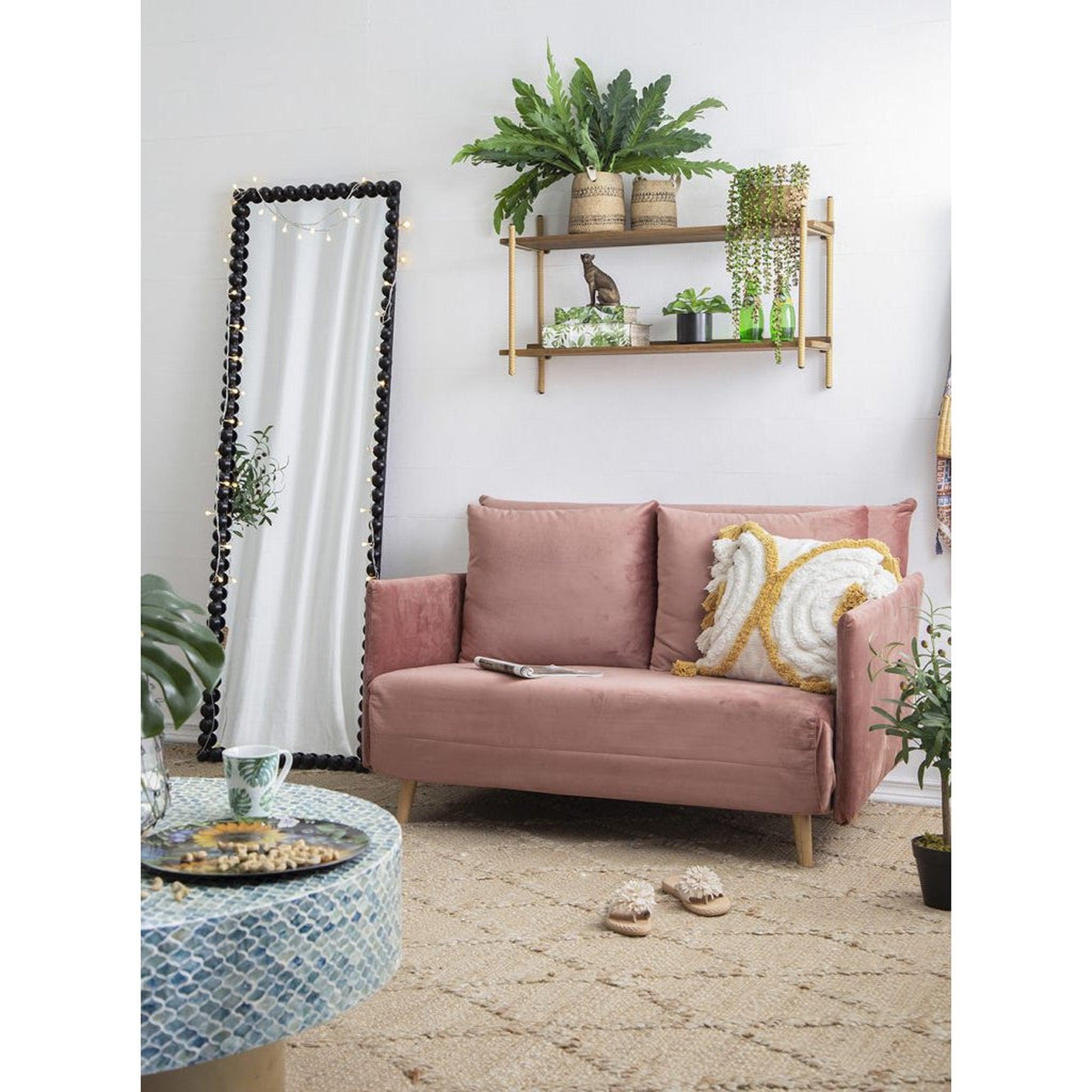 A&B Home 23" x 72" Bundle of 8 Rectangular Full-Length Black Beaded Metal Frame Wall-Mounted Mirror