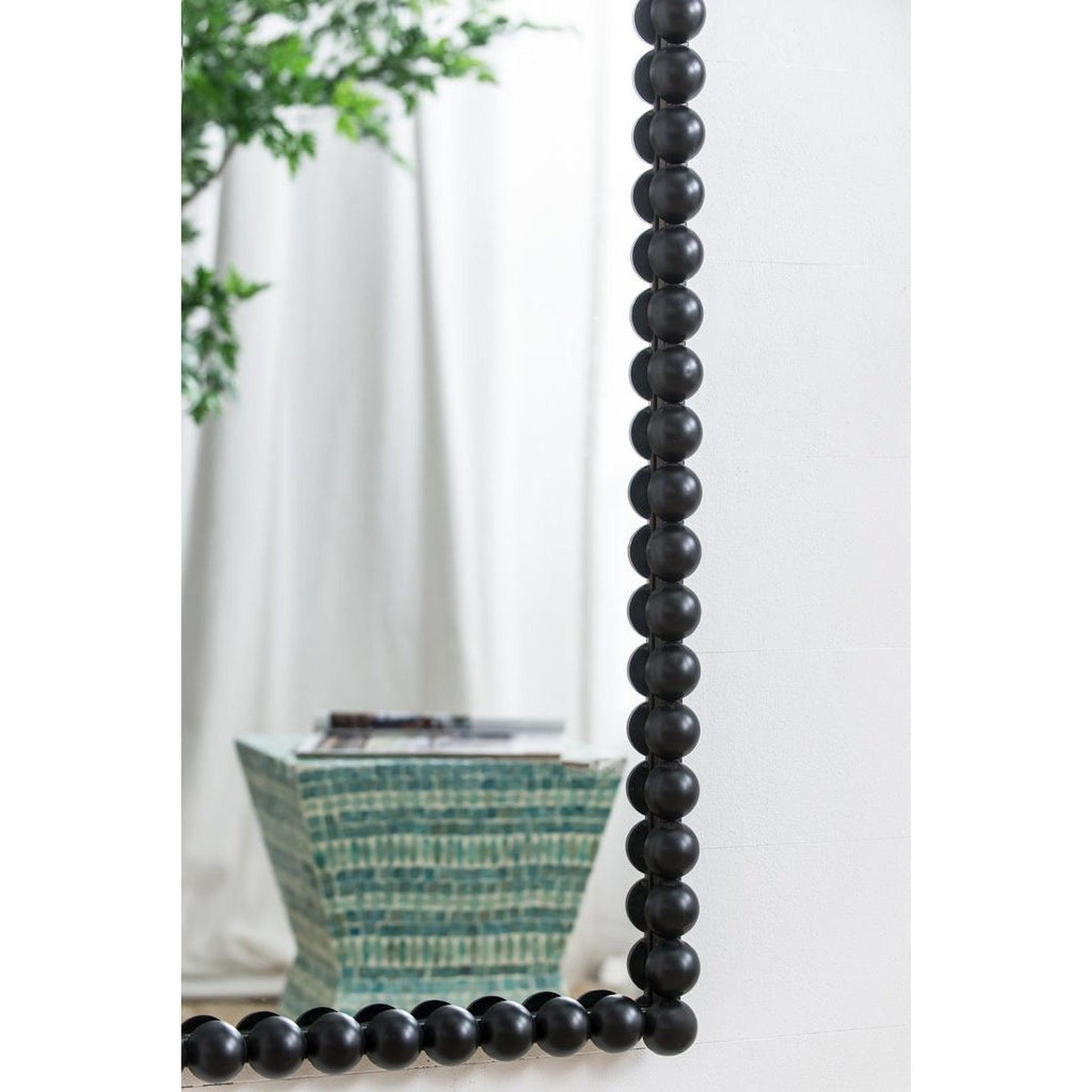 A&B Home 23" x 72" Bundle of 8 Rectangular Full-Length Black Beaded Metal Frame Wall-Mounted Mirror