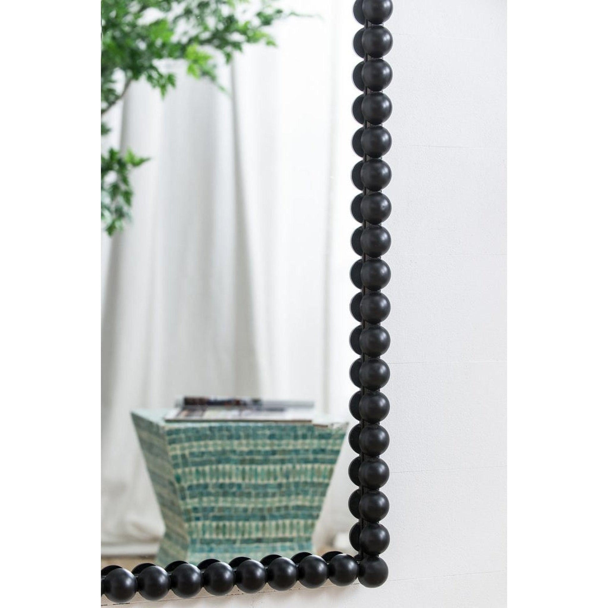 A&B Home 23" x 72" Bundle of 8 Rectangular Full-Length Black Beaded Metal Frame Wall-Mounted Mirror