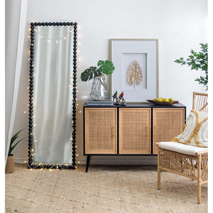 A&B Home 23" x 72" Bundle of 8 Rectangular Full-Length Black Beaded Metal Frame Wall-Mounted Mirror