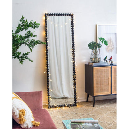 A&B Home 23" x 72" Bundle of 8 Rectangular Full-Length Black Beaded Metal Frame Wall-Mounted Mirror