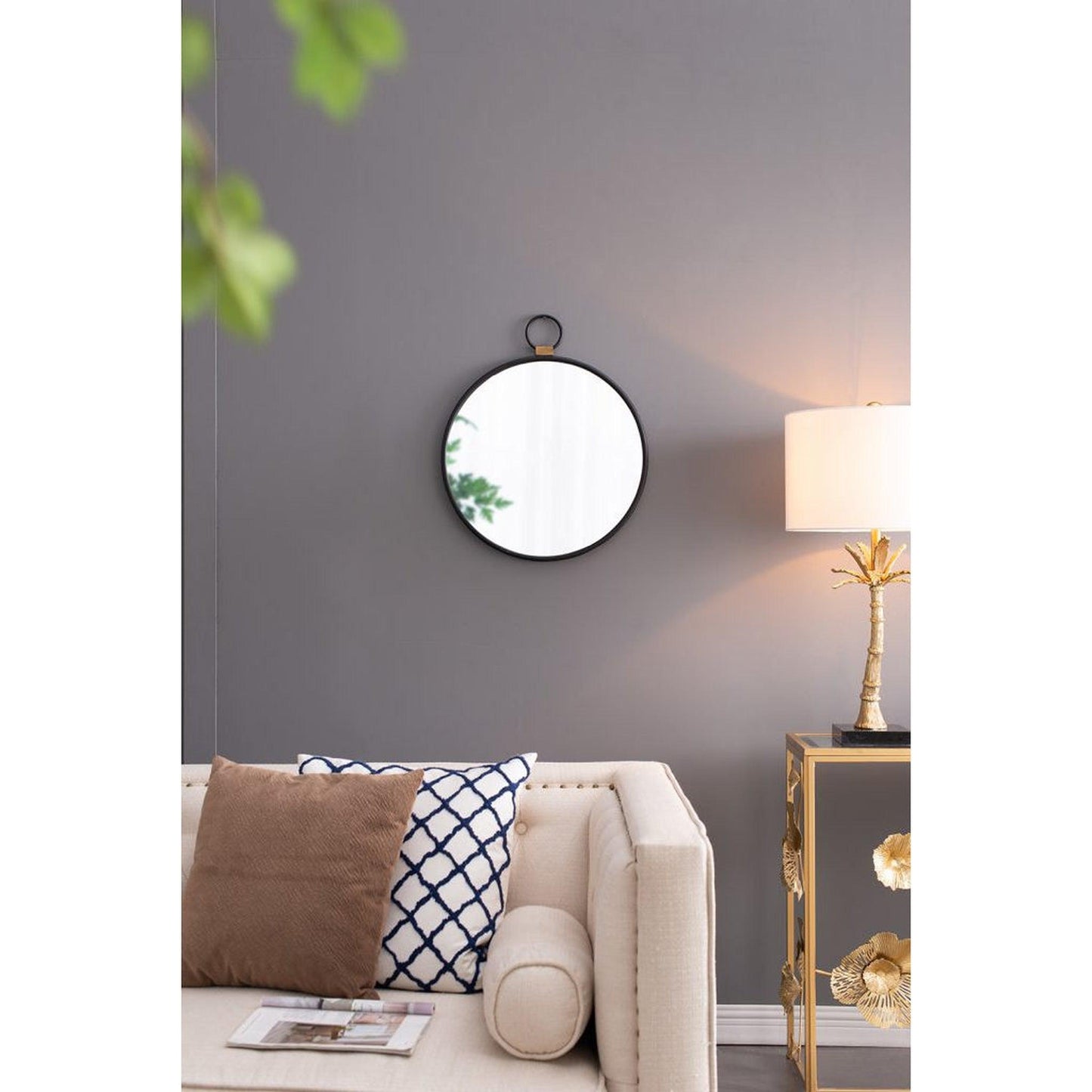 A&B Home 24" x 28" Bundle of 20 Oval Shaped Black Metal Frame Wall-Mounted Mirror