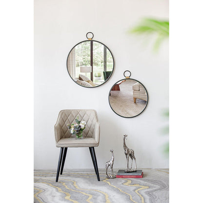 A&B Home 24" x 28" Bundle of 20 Oval Shaped Black Metal Frame Wall-Mounted Mirror