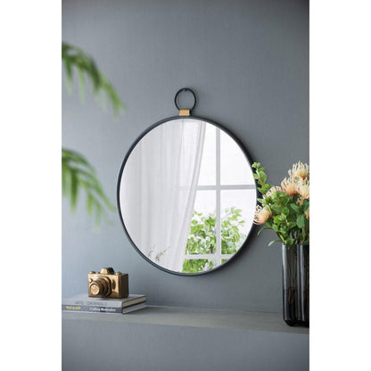 A&B Home 24" x 28" Bundle of 36 Metal Frame Oval Shaped Wall-Mounted Mirror With Wood Accent