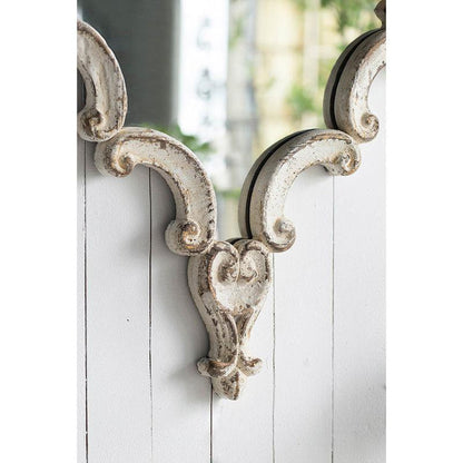 A&B Home 24" x 30" Bundle of 24 Diamond-Shaped White Wood Frame Wall-Mounted Mirror