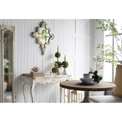 A&B Home 24" x 30" Bundle of 24 Diamond-Shaped White Wood Frame Wall-Mounted Mirror