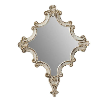 A&B Home 24" x 30" Bundle of 24 Diamond-Shaped White Wood Frame Wall-Mounted Mirror