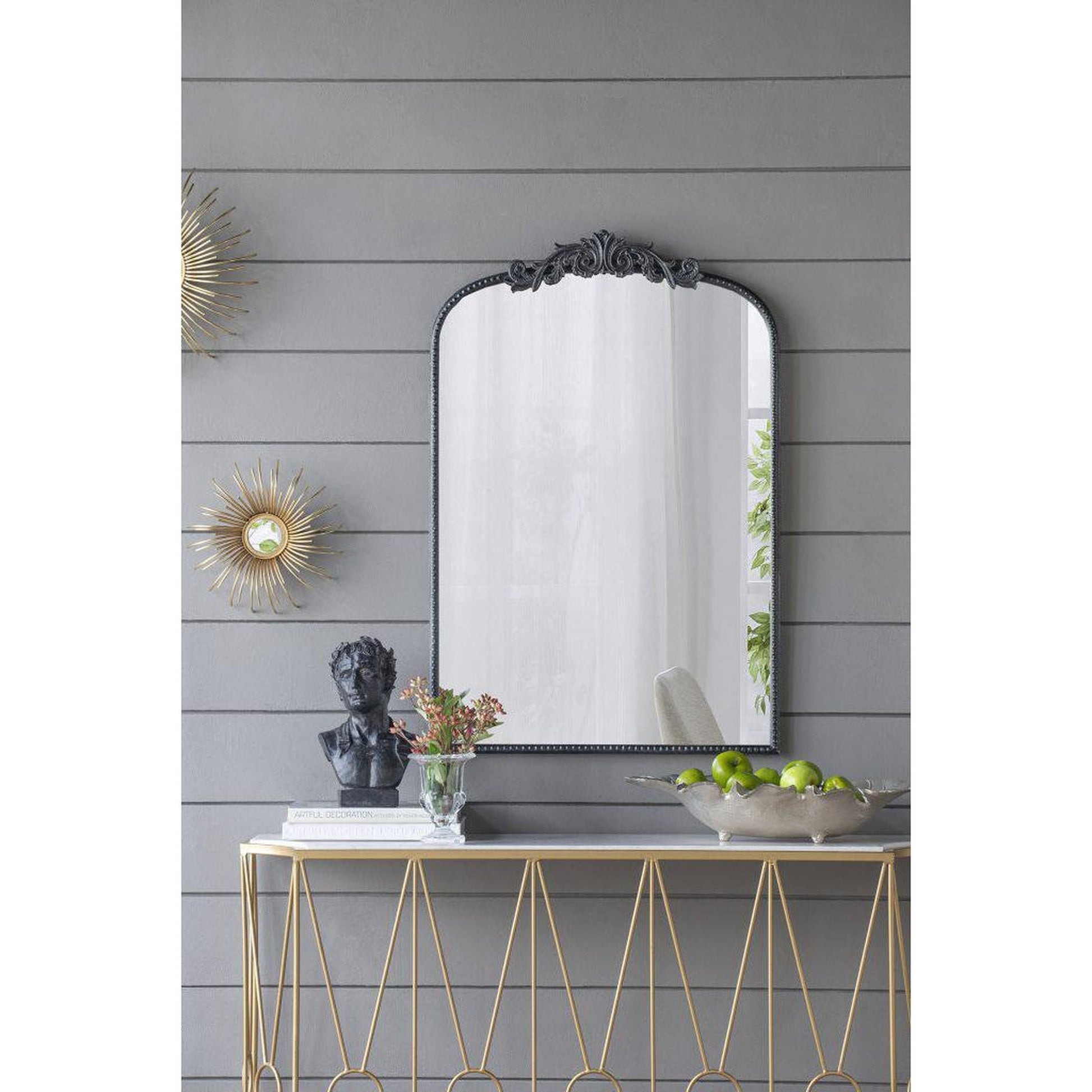 A&B Home 24" x 36" Bundle of 13 Rectangular Black Frame Wall-Mounted Mirror