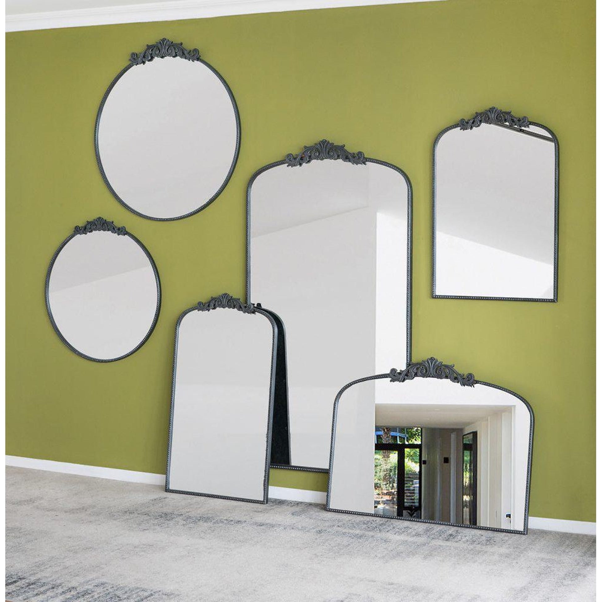 A&B Home 24" x 36" Bundle of 13 Rectangular Black Frame Wall-Mounted Mirror