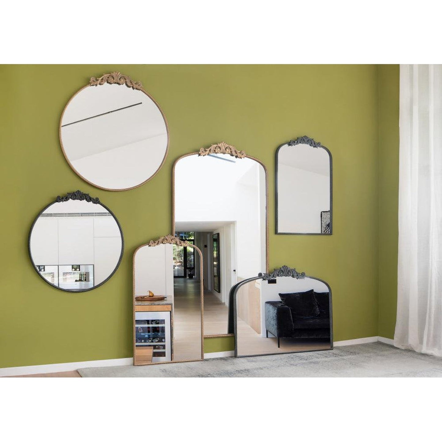 A&B Home 24" x 36" Bundle of 13 Rectangular Black Frame Wall-Mounted Mirror