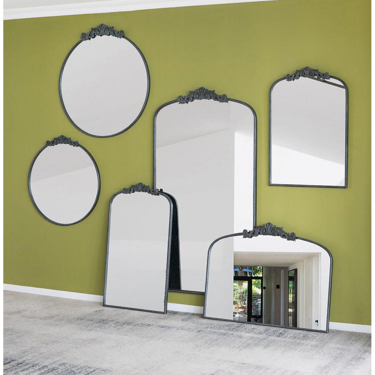 A&B Home 24" x 36" Bundle of 20 Rectangular Black Frame Wall-Mounted Mirror
