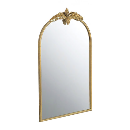 A&B Home 24" x 36" Bundle of 21 Gold Arched Metal Frame Wall-Mounted Mirror With Leaf Accent