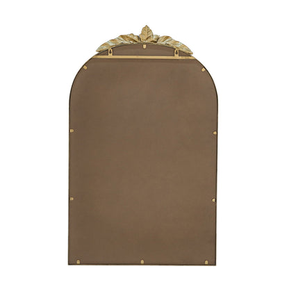 A&B Home 24" x 36" Bundle of 21 Gold Arched Metal Frame Wall-Mounted Mirror With Leaf Accent