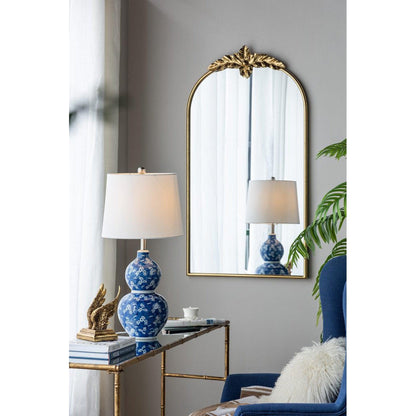 A&B Home 24" x 42" Bundle of 20 Gold Arched Metal Frame Wall-Mounted Mirror With Leaf Accent