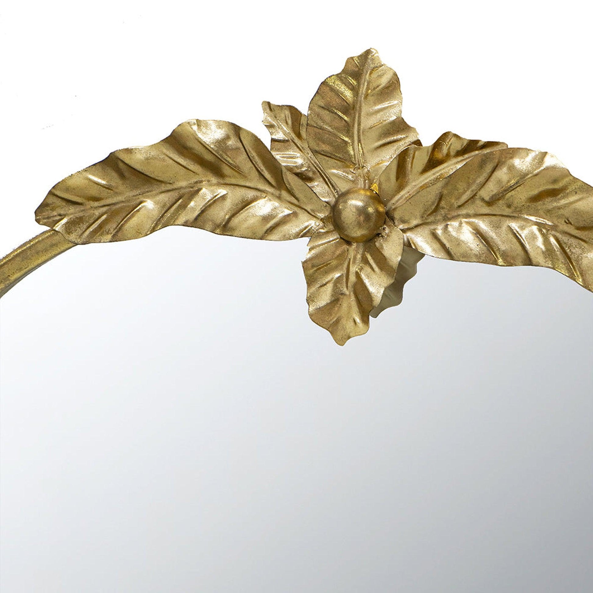 A&B Home 24" x 42" Bundle of 20 Gold Arched Metal Frame Wall-Mounted Mirror With Leaf Accent