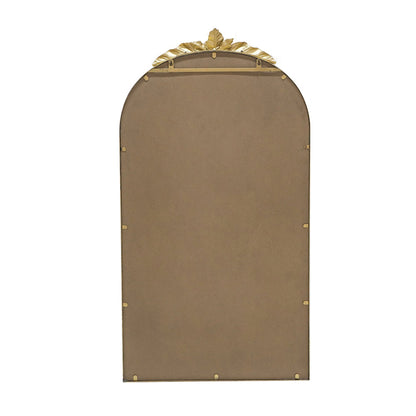 A&B Home 24" x 42" Bundle of 20 Gold Arched Metal Frame Wall-Mounted Mirror With Leaf Accent