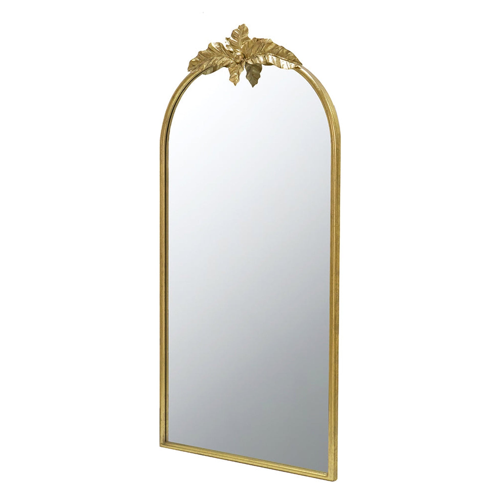 A&B Home 24" x 42" Bundle of 20 Gold Arched Metal Frame Wall-Mounted Mirror With Leaf Accent