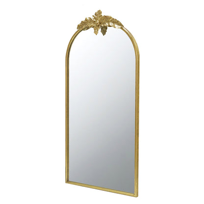 A&B Home 24" x 42" Bundle of 20 Gold Arched Metal Frame Wall-Mounted Mirror With Leaf Accent