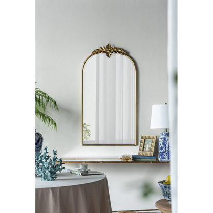 A&B Home 24" x 42" Bundle of 20 Gold Arched Metal Frame Wall-Mounted Mirror With Leaf Accent