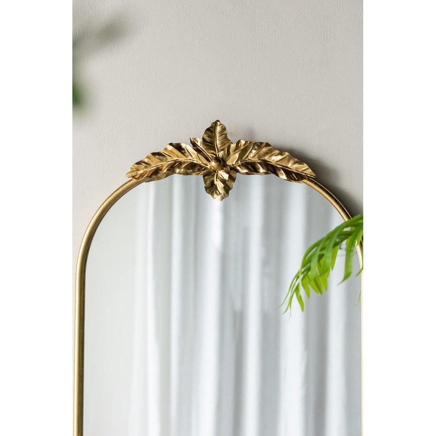 A&B Home 24" x 42" Bundle of 20 Gold Arched Metal Frame Wall-Mounted Mirror With Leaf Accent